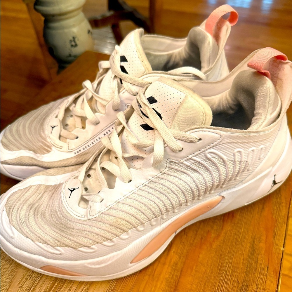 Jordan Luka 1 My Dawgs White Sneakers Subtle Pink Accents 10.5